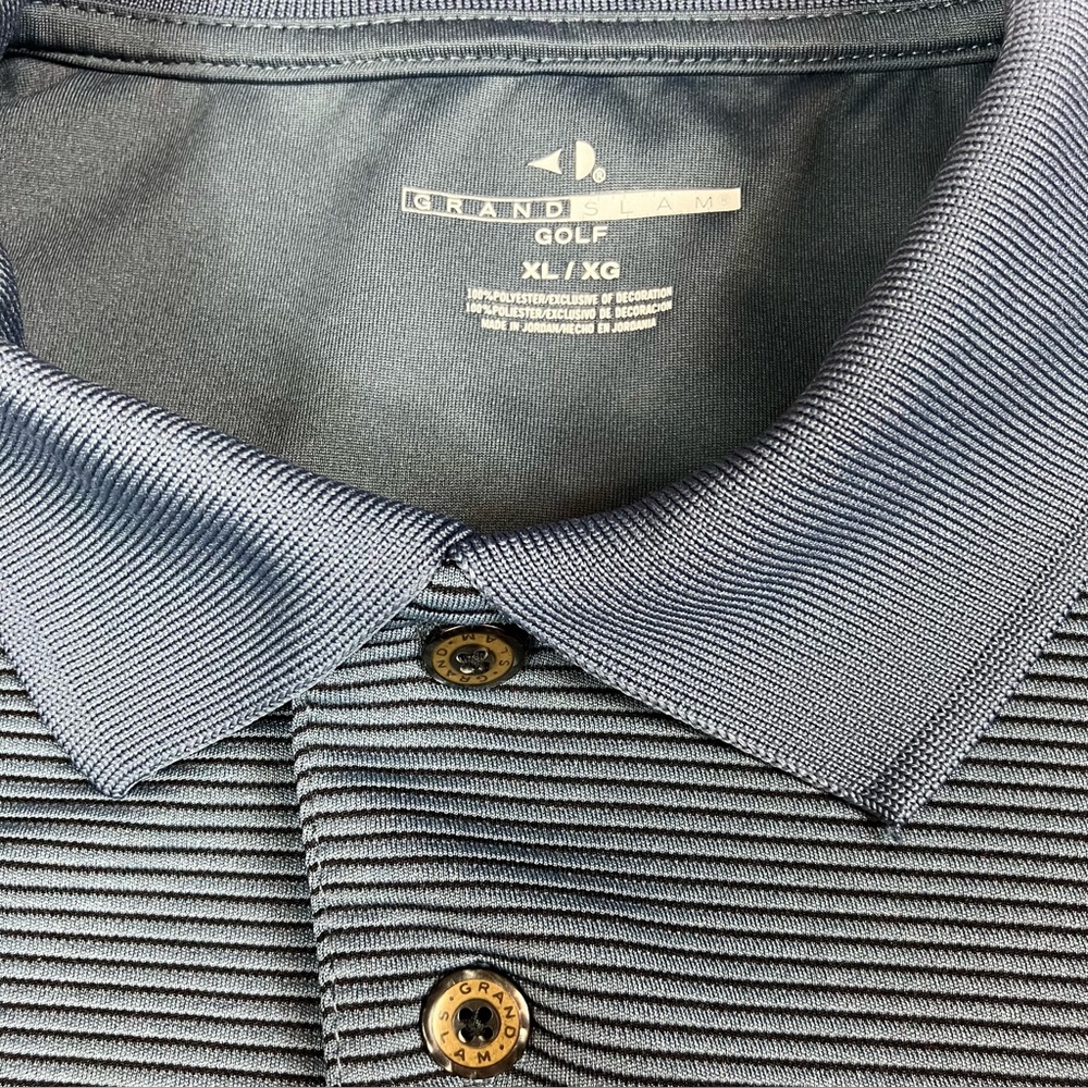 📦⛳️Grand Slam Men’s Polo Golf Shirt in Blue long sleeve XL DISCOUNTED SHIPPING - Picture 2 of 11